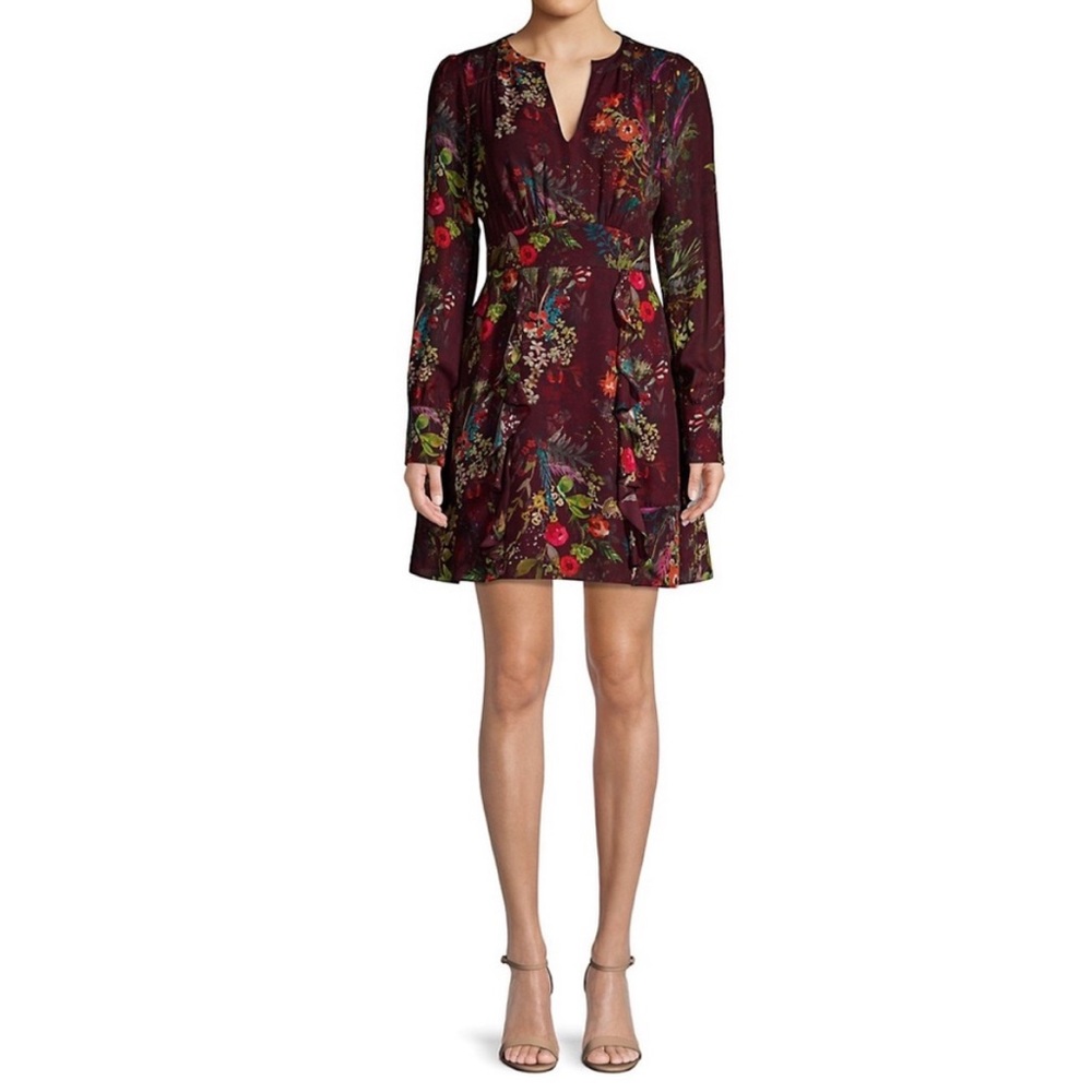 Parker Ruffled Floral Dress Size 0